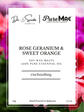 Load image into Gallery viewer, Rose Geranium & Sweet Orange Soy Wax Melts with 100% Pure Essential Oil