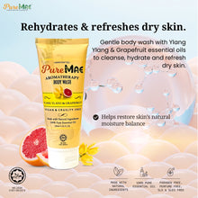 Load image into Gallery viewer, PureMAE Body Wash for Dry Skin | Deep Hydration Moisturizing Cleanser | Ylang Ylang Grapefruit Body Wash 100ml