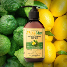 Load image into Gallery viewer, PureMAE Aromatherapy Bergamot & Lemon Body Wash