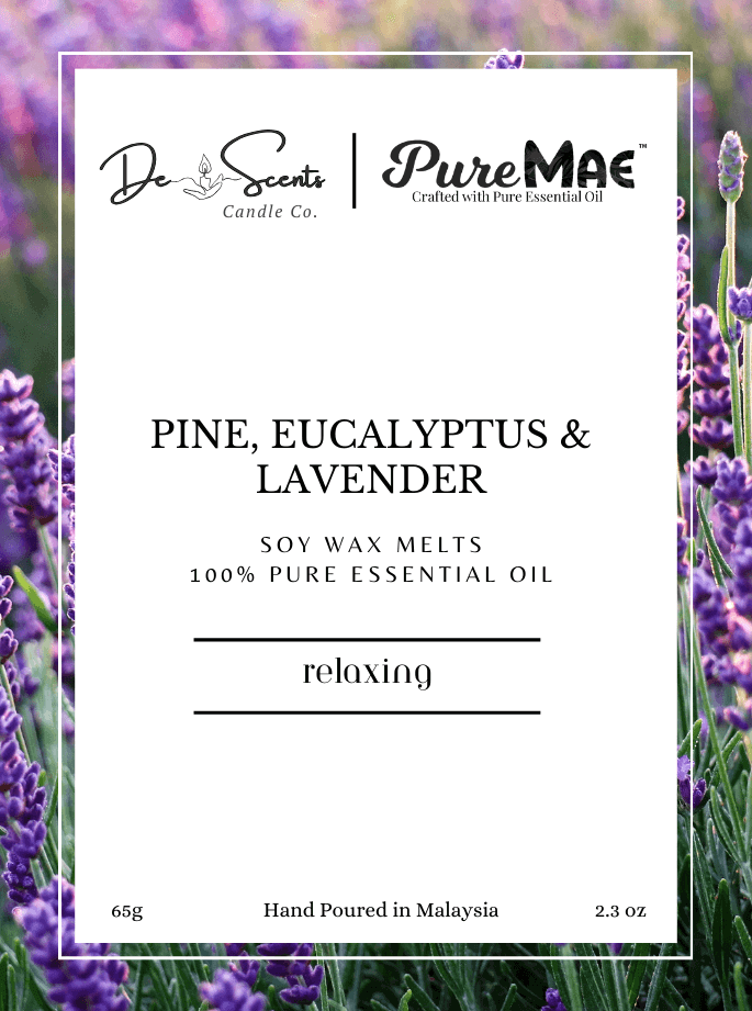 Pine, Eucalyptus & Lavender Soy Wax Melts with 100% Pure Essential Oil