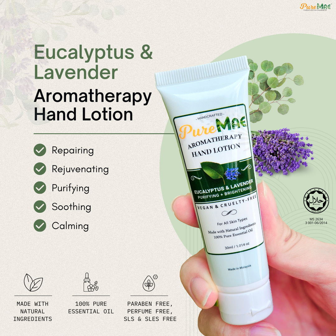 PureMAE Eucalyptus & Lavender Hand Lotion for Repair, Purification & Rejuvenation (30ml)