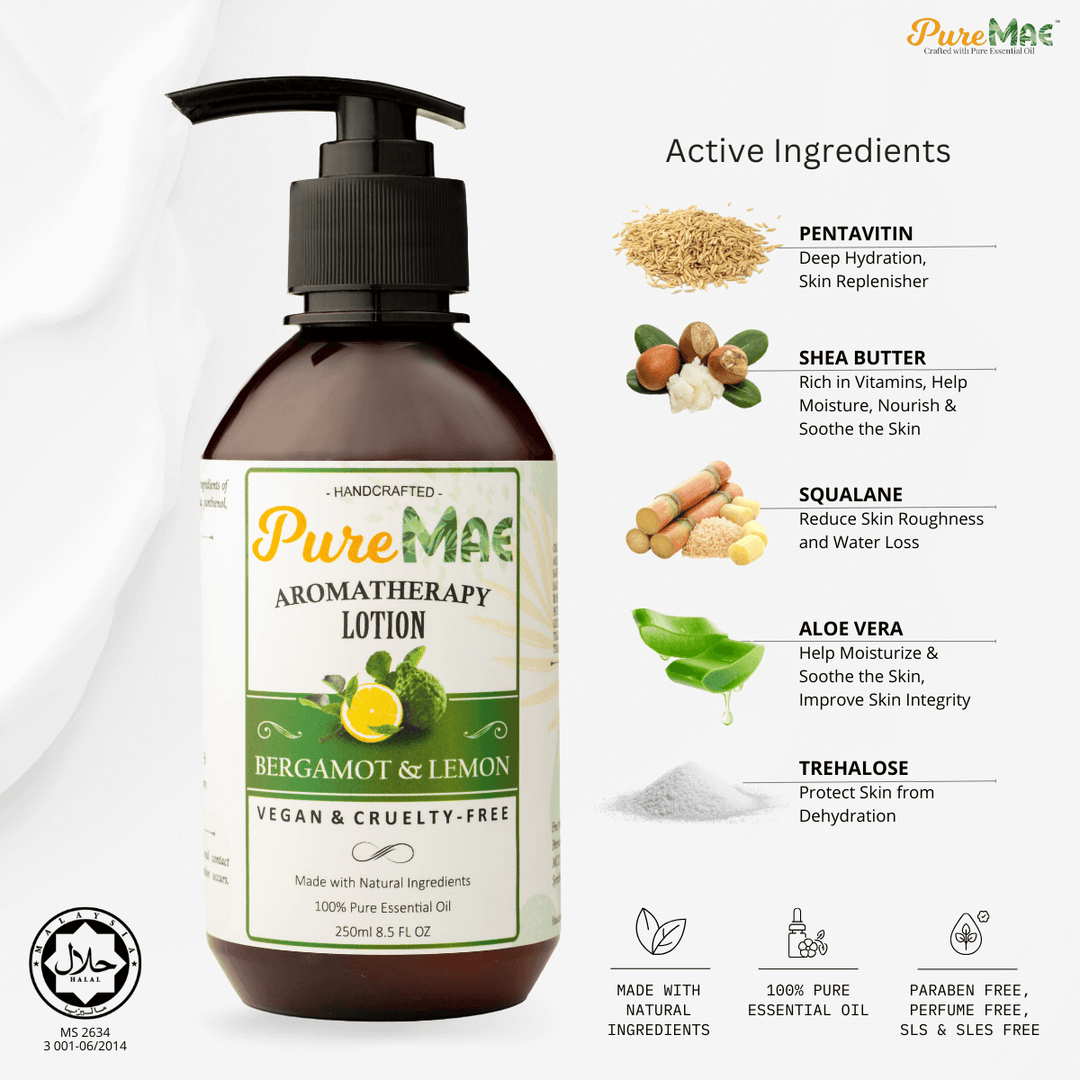 PureMAE Aromatherapy Bergamot & Lemon Lotion
