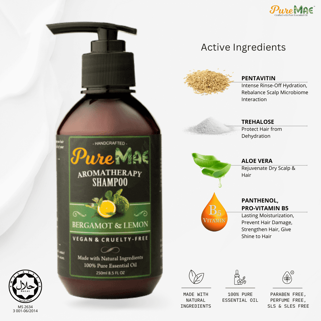 PureMAE Aromatherapy Bergamot & Lemon Shampoo