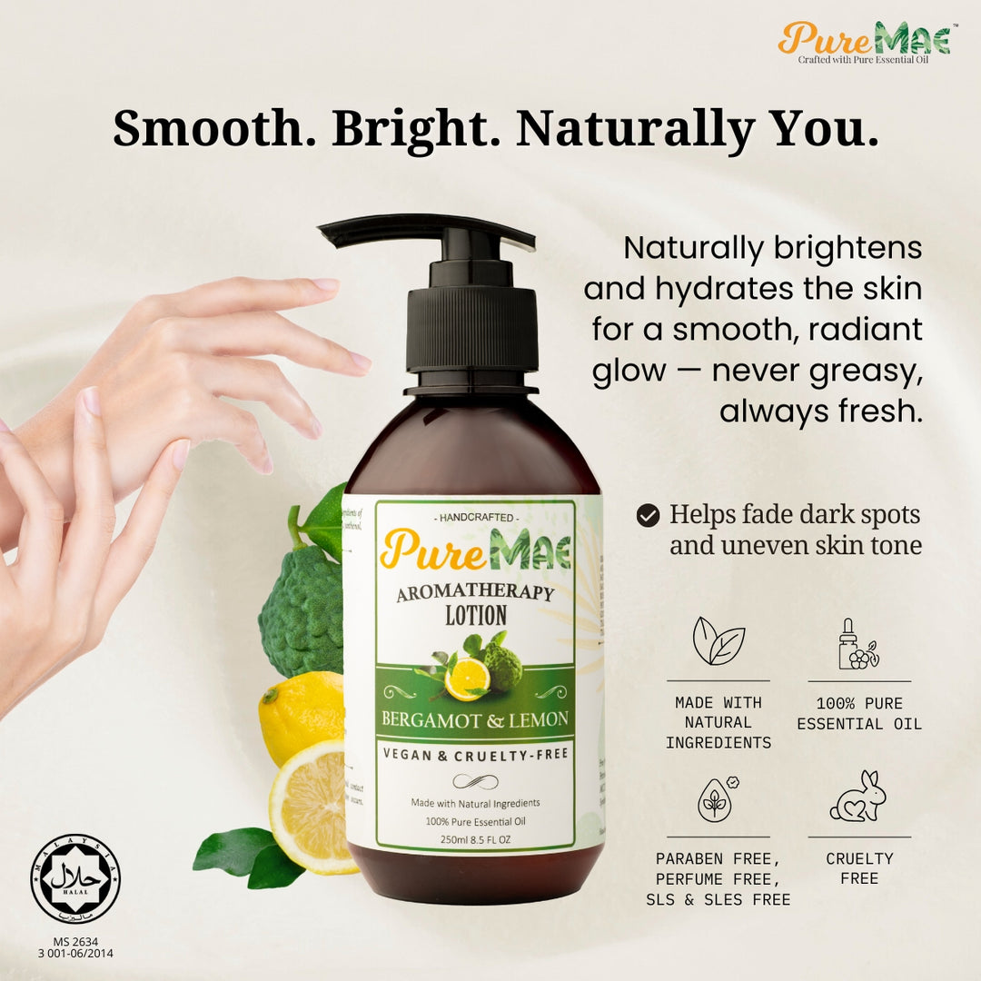 PureMAE Bergamot & Lemon Lotion 250ml for Whitening, Brightening & Dark Spot Treatment