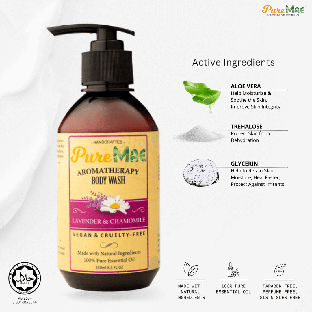  PureMAE Aromatherapy Lavender & Chamomile Body Wash