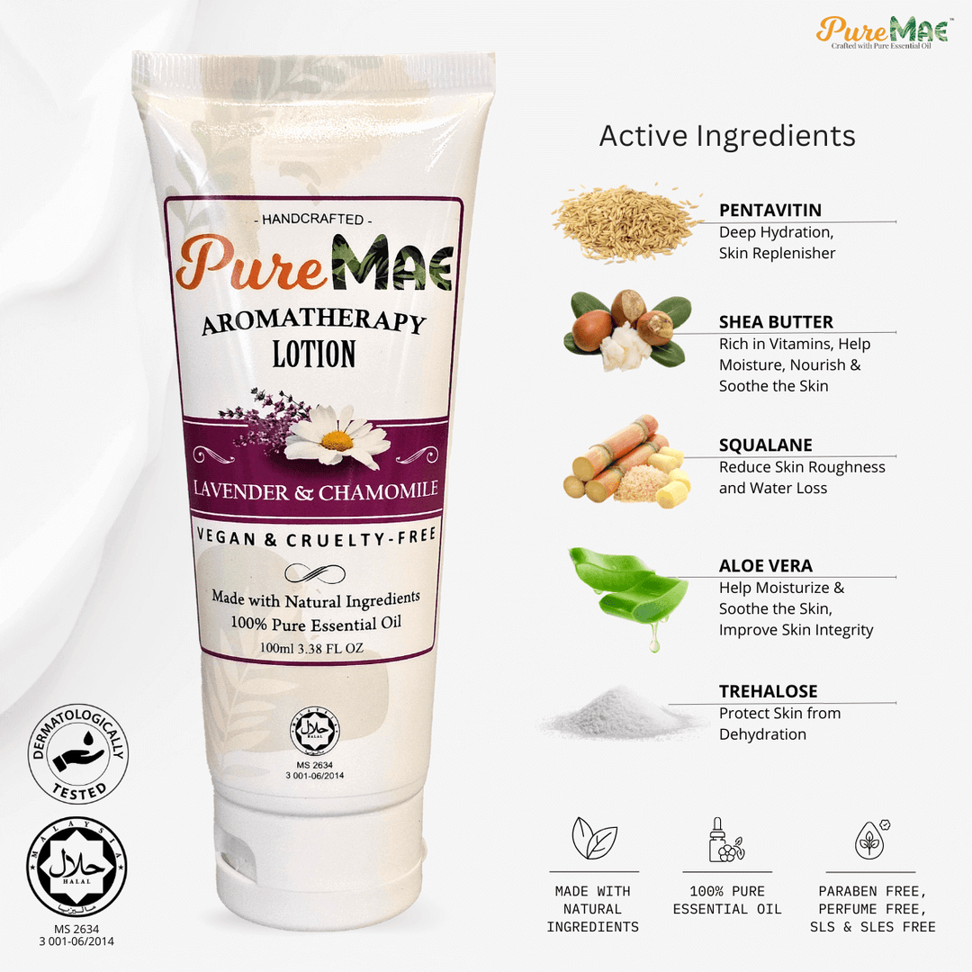 PureMAE Day & Night Lotion for Dry & Itchy Skin, Dermatologically Tested (2x100ml)