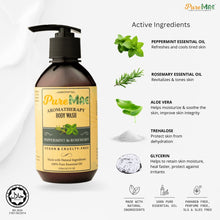 Load image into Gallery viewer, PureMAE Soothing &amp; Refreshing Body Wash | Sensitive Skin Cleanser | Peppermint Rosemary Body Wash 250ml
