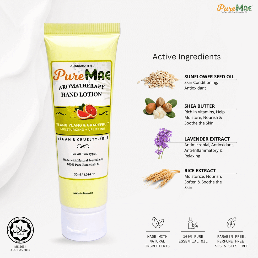  PureMAE Aromatherapy Hand Lotion Ylang Ylang & Grapefruit